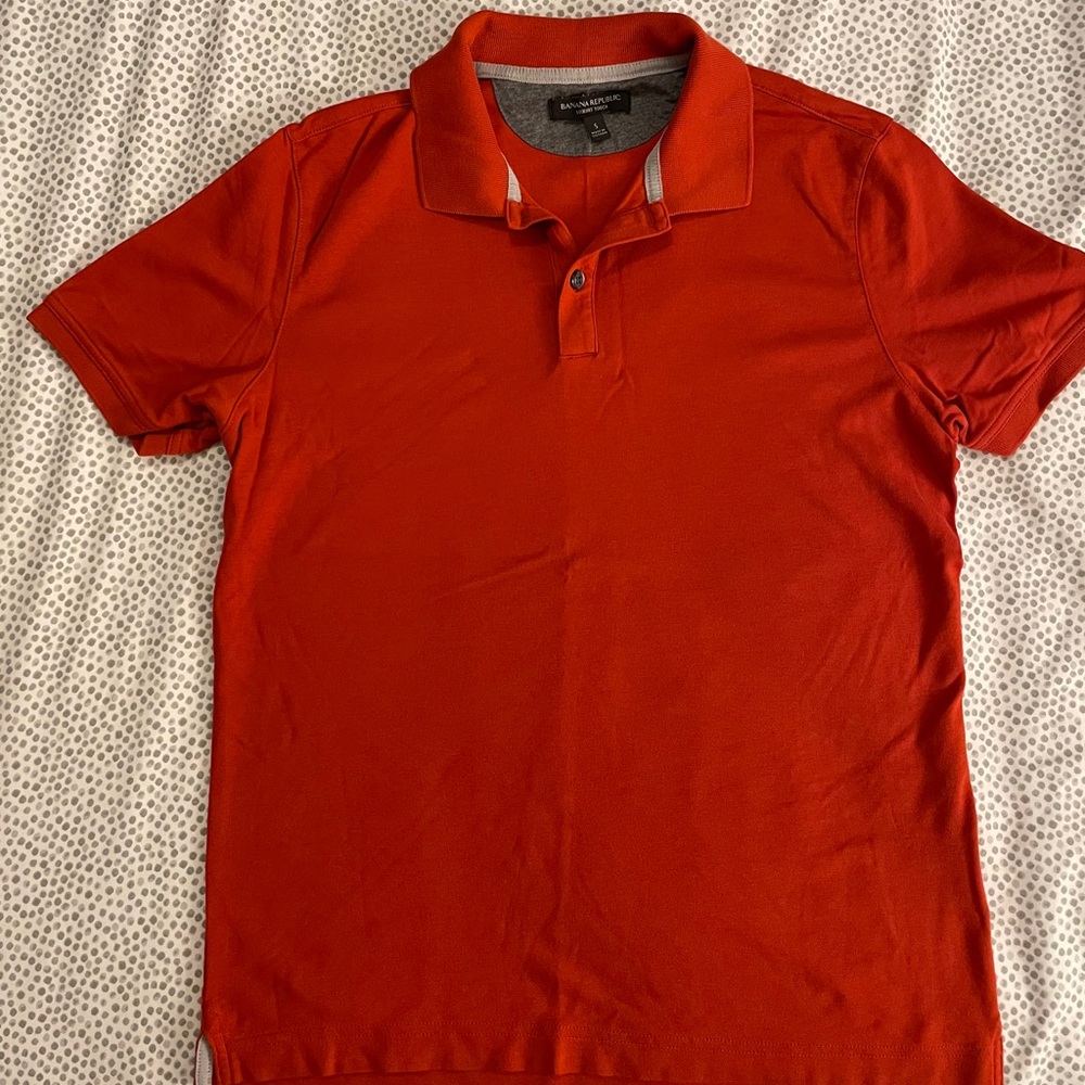 Orange Luxury touch Banana Republic polo
